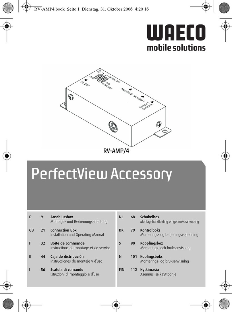 Waeco RV-AMP/4 Installation and operating manual