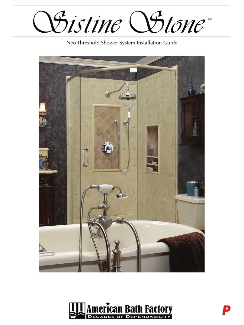 American Bath Factory Sistine Stone Neo Threshold Shower System installation guide