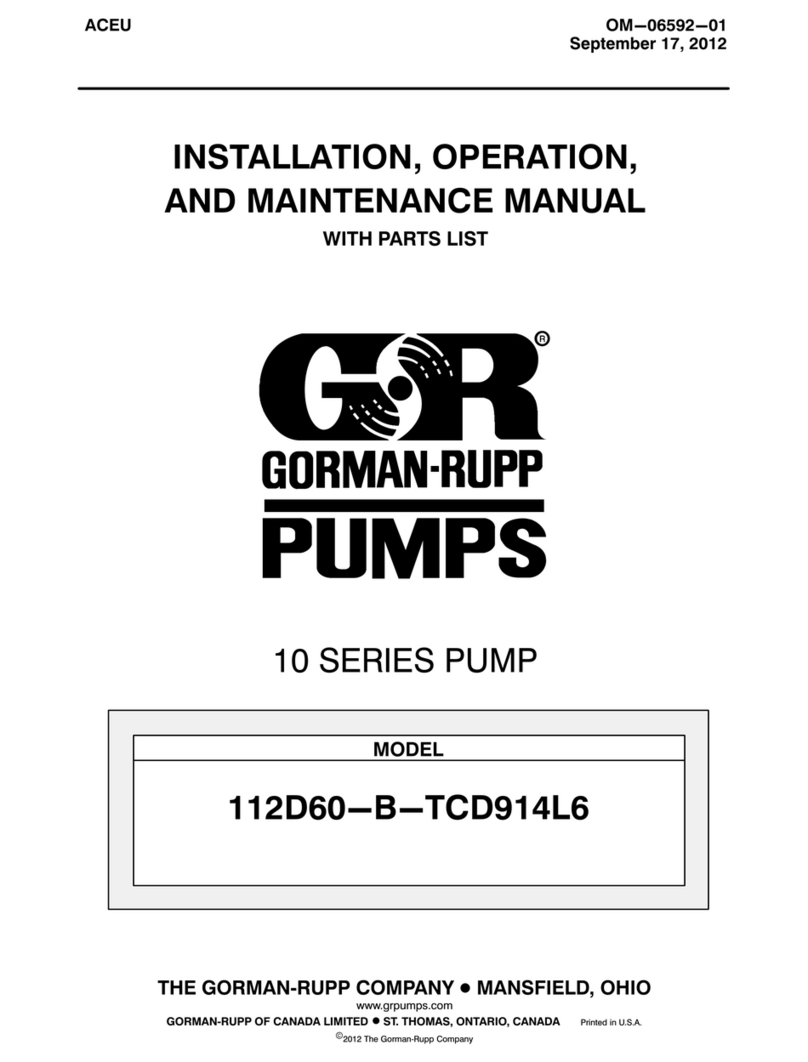 GORMAN-RUPP PUMPS 10 Series User manual