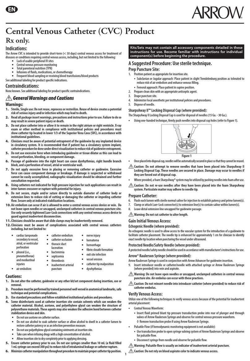 Arrow Central Venous Catheter manual