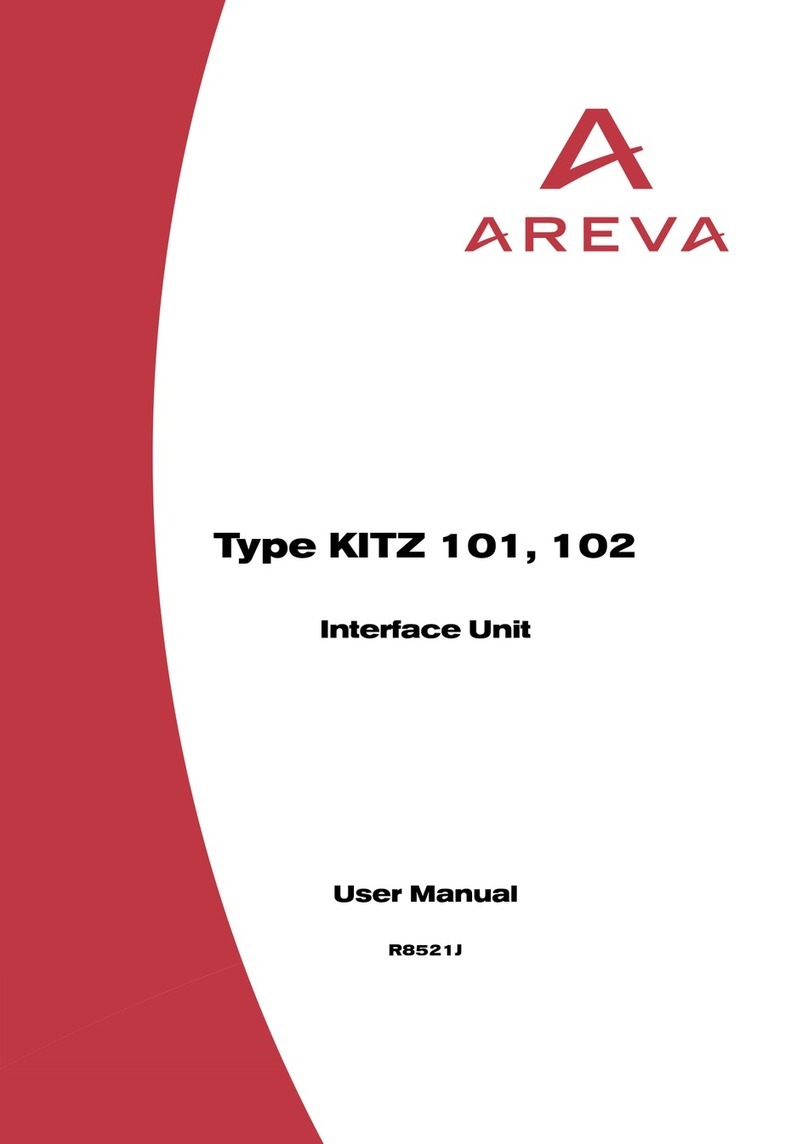 Areva KITZ 101 user manual