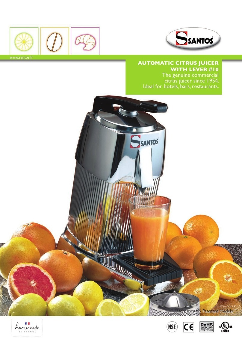 Santos Juicers N10 User manual Santos Juicers N10 User manual