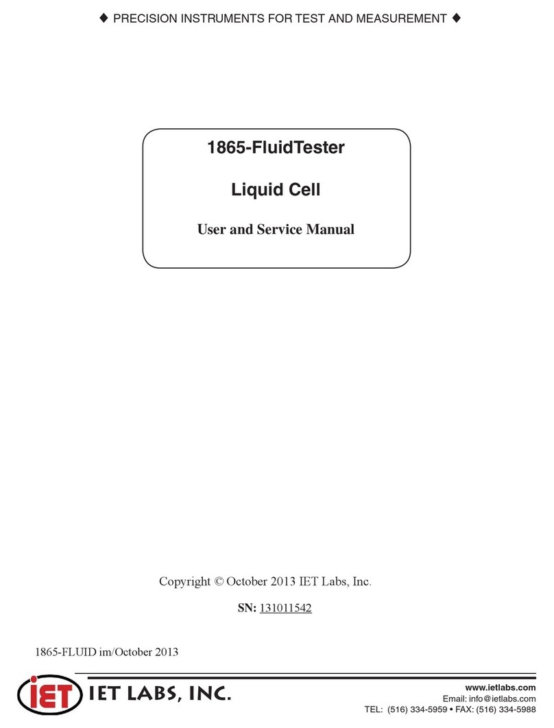 IET Labs 1865-FluidTester Troubleshooting guide