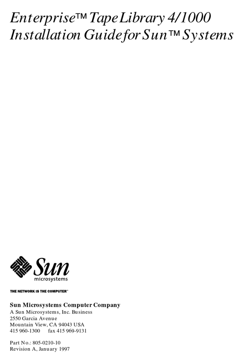 Sun Microsystems Enterprise Tape Library 4/1000 User manual