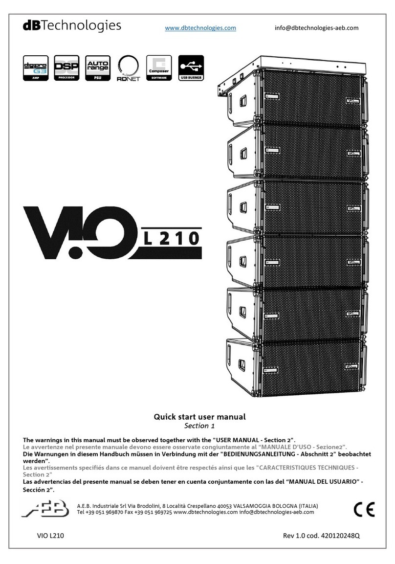 dB Technologies VIO L210 Quick start user manual