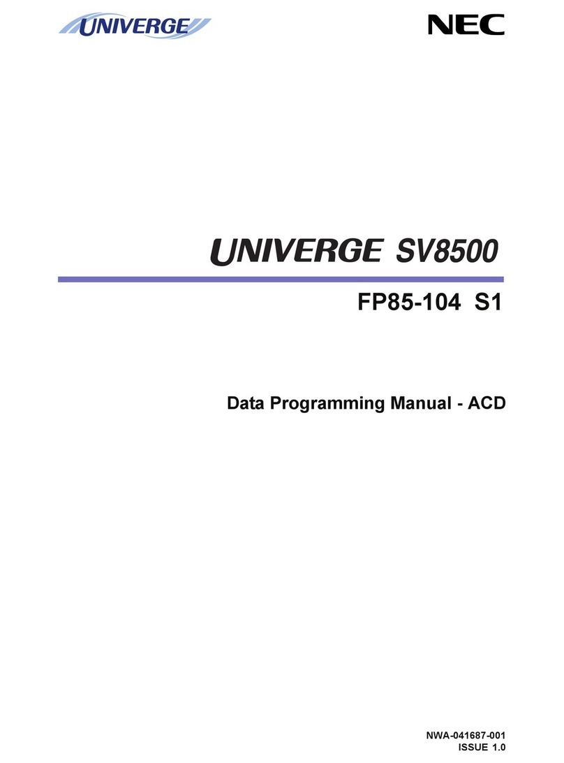NEC SV8500 Owner's manual