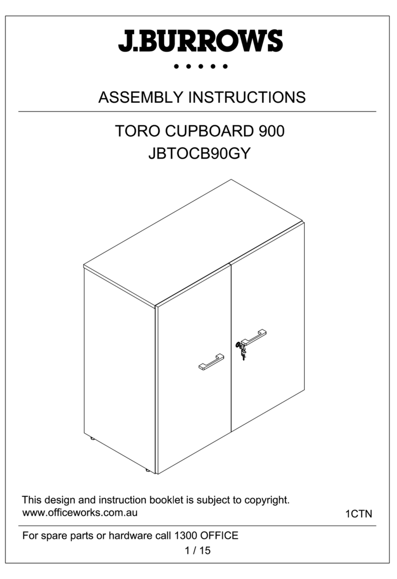 J.Burrows TORO CUPBOARD 900 JBTOCB90GY User manual