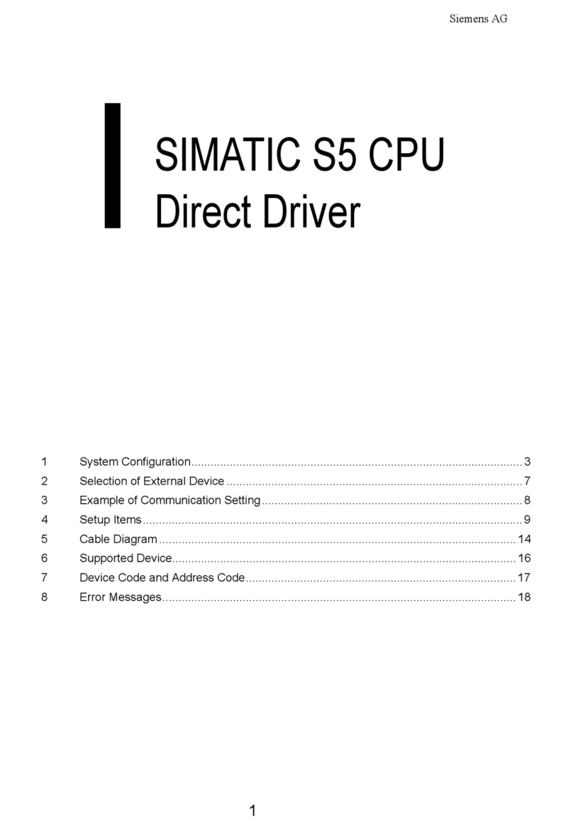 Siemens SIMATIC S5 CPU Direct Driver User manual