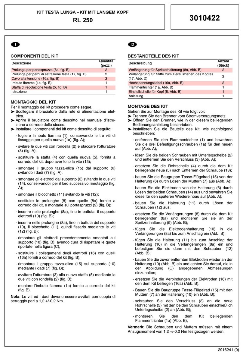 Riello RL 250 User manual