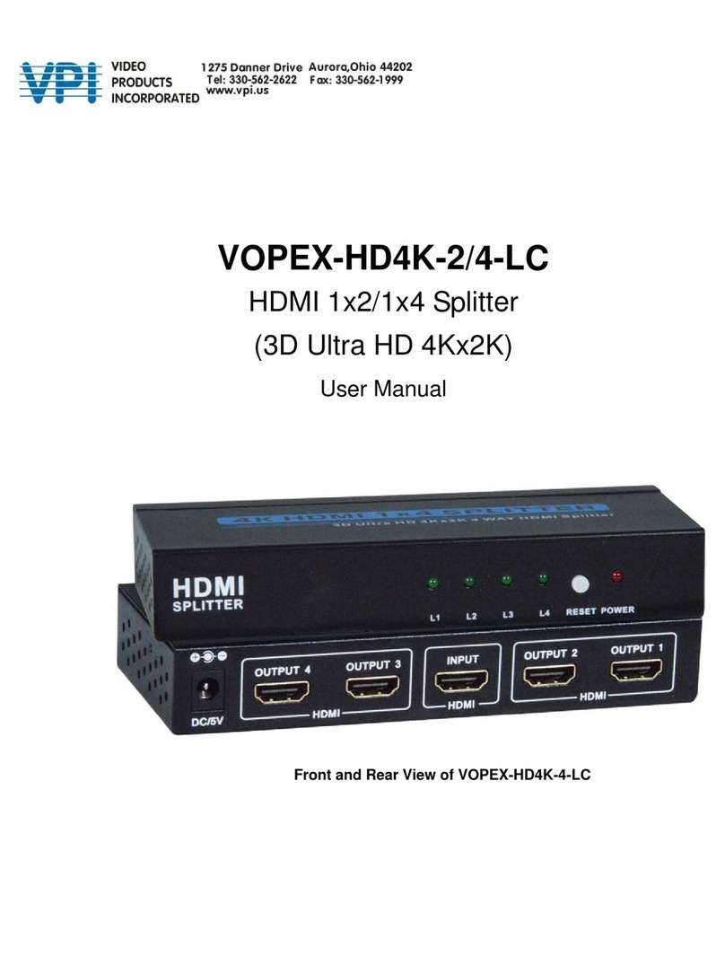 VPI VOPEX-HD4K-2LC User manual