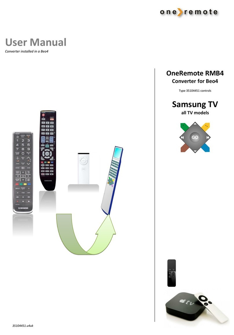 One Remote RMB4 User manual One Remote RMB4 User manual