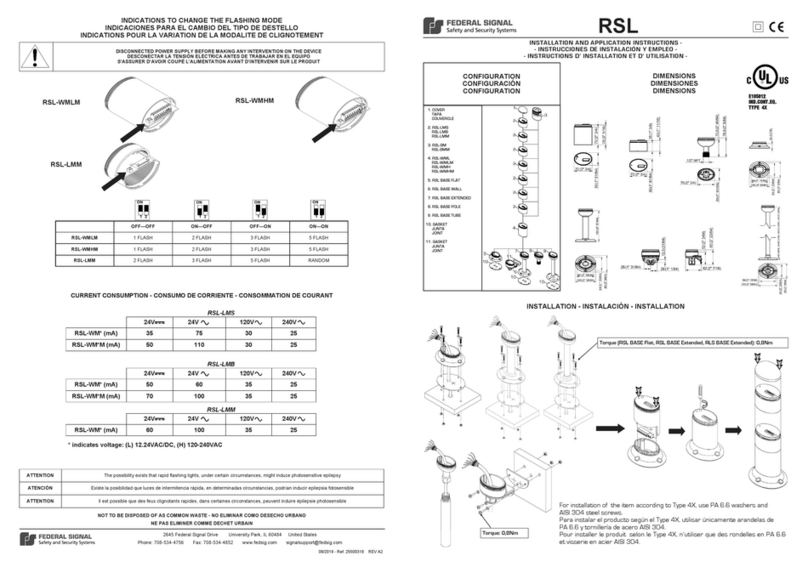 Federal Signal Corporation RSL-WMLM User guide