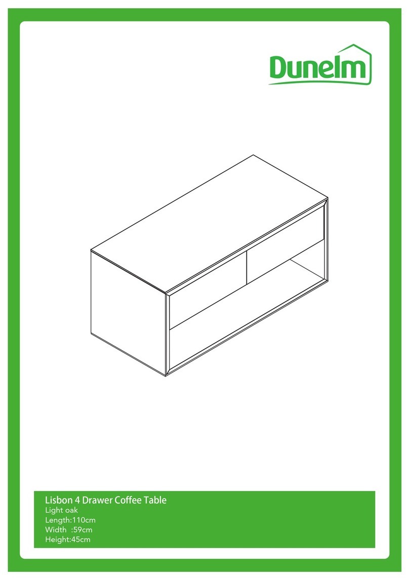 Dunelm Lisbon 4 Drawer Coffee Table 30276414 User manual