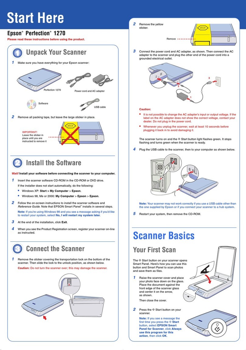 Epson Perfection 1270 Start here
