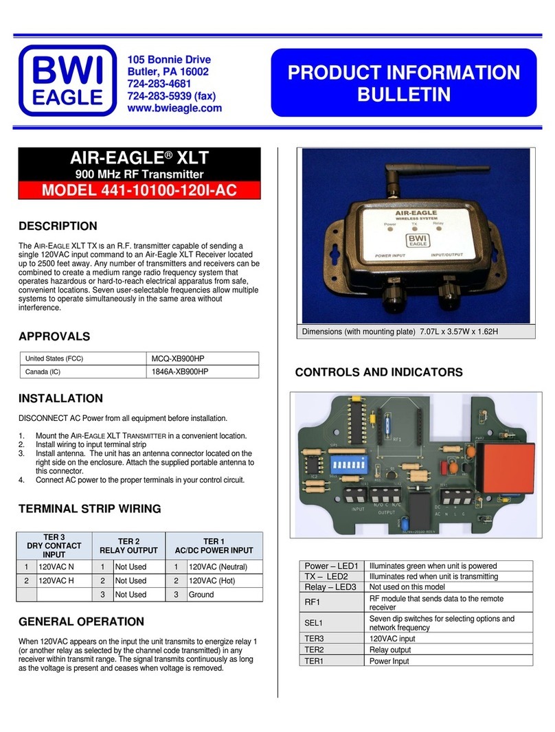 BWI Eagle AIR-EAGLE XLT Product information bulletin