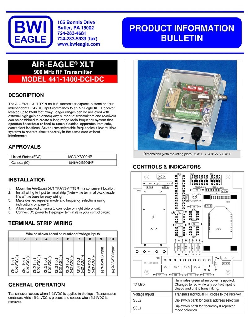 BWI Eagle AIR-EAGLE XLT Product information bulletin