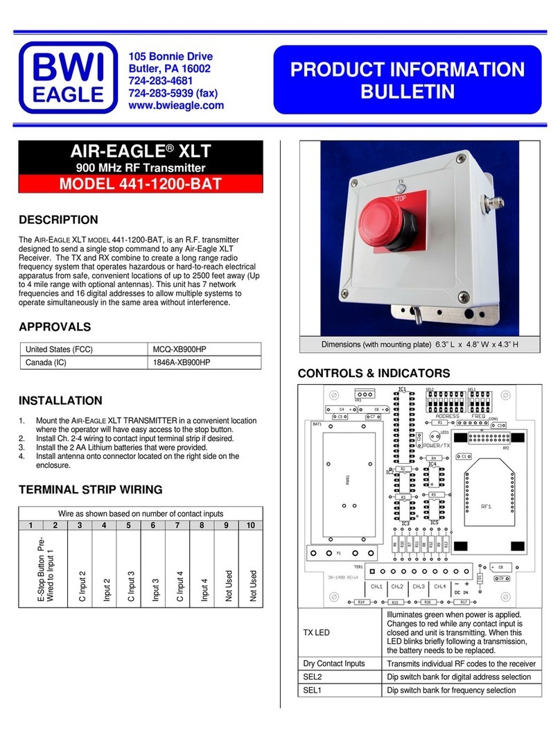 BWI Eagle AIR-EAGLE XLT Product information bulletin