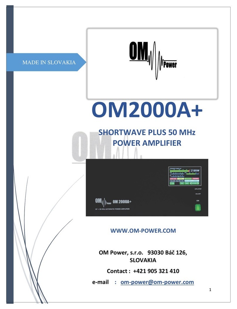 OM POWER OM2000A+ User manual