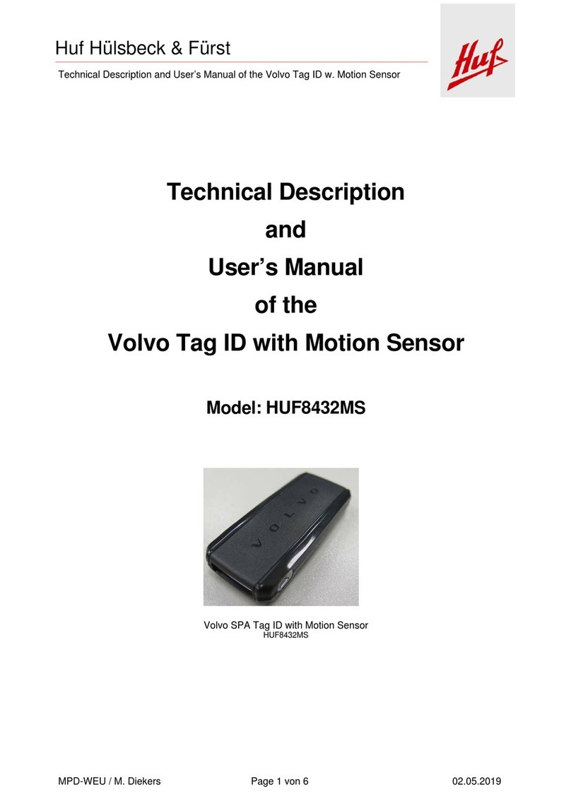 Huf HUF8432MS Technical description and user manual Huf HUF8432MS Technical description and user manual