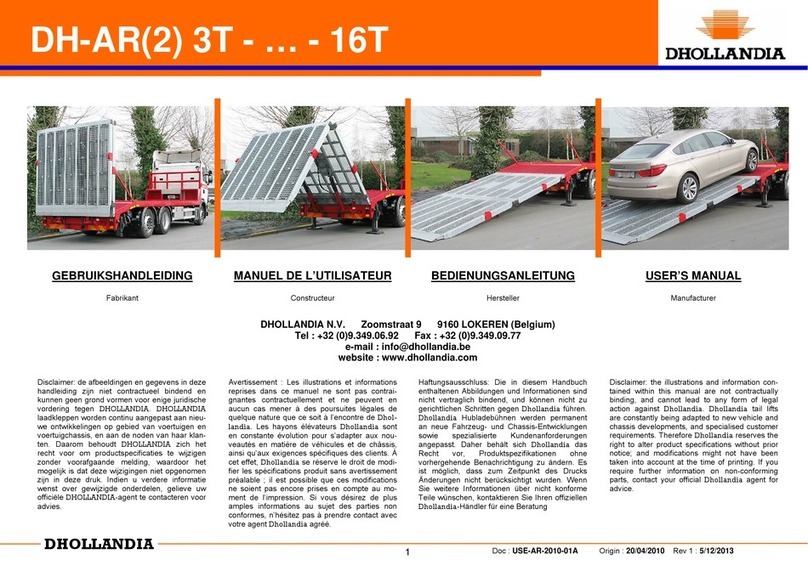 Dhollandia DH-AR1 Series user manual