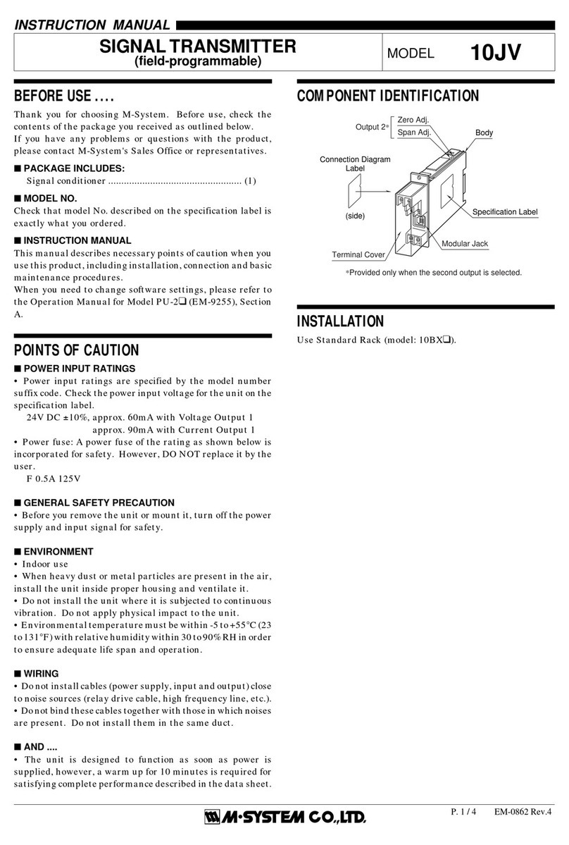 M-system 10JV User manual