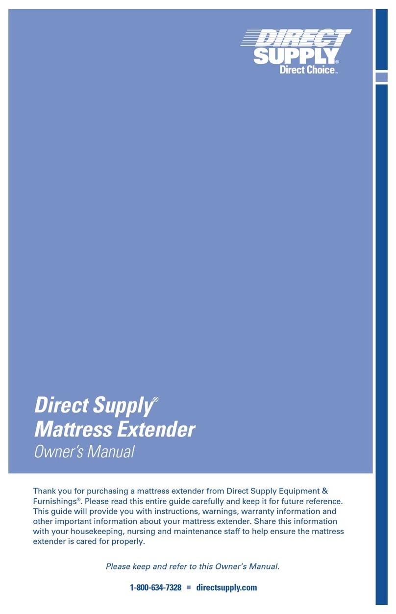 Direct Supply Mattress Extender owner's manual