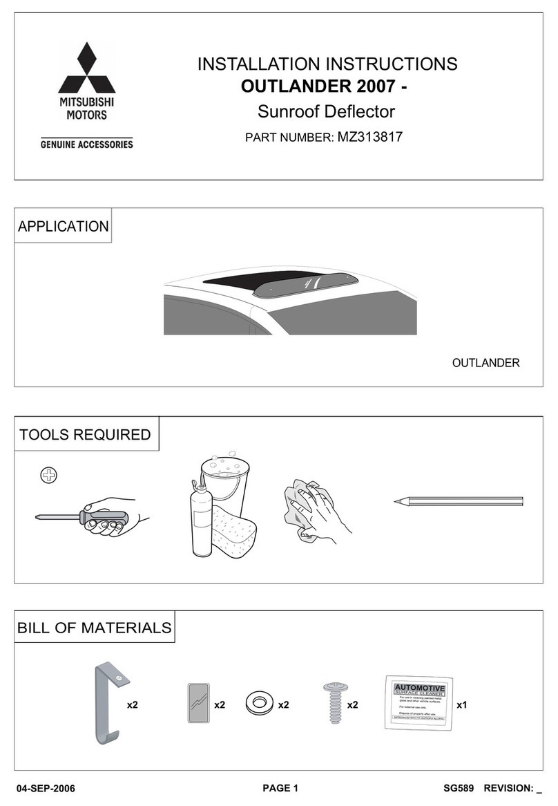 Mitsubishi MOTORS MZ313817 installation instructions