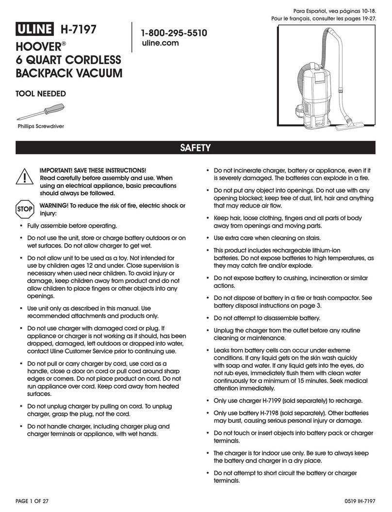 U-Line HOOVER H-7197 User manual U-Line HOOVER H-7197 User manual