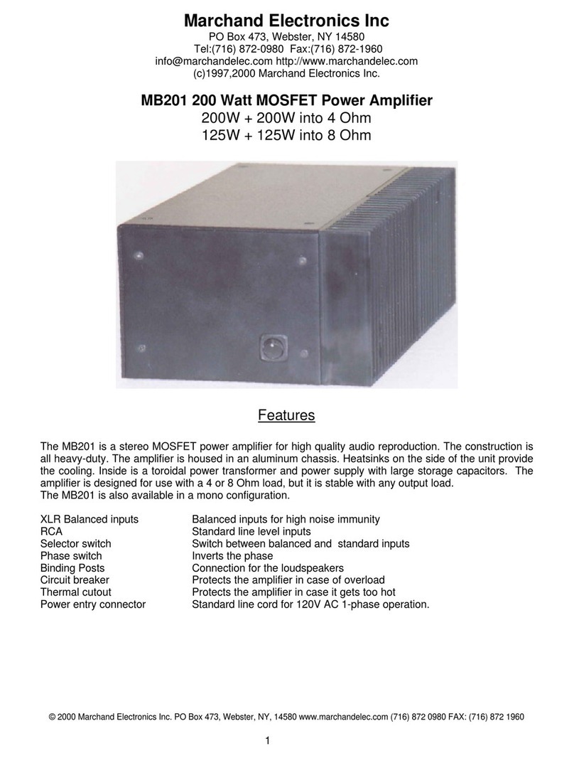 Marchand Electronics MB201 manual
