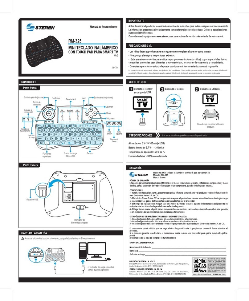 Steren RM-325 instruction manual