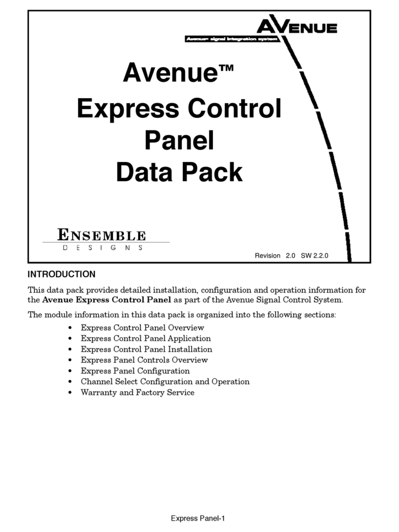 Ensemble Designs Avenue Express Control Panel Data Pack