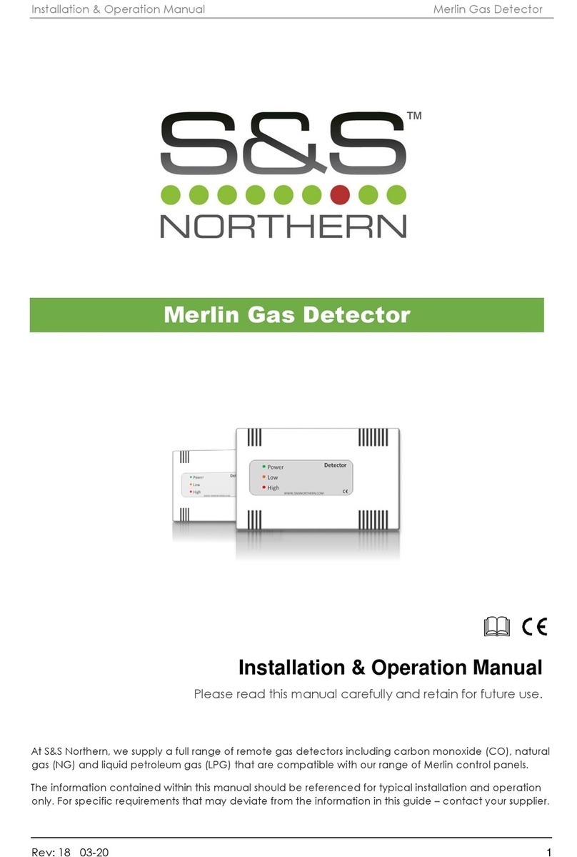 S&S Northern Merlin CO Detector Installation & operation manual S&S Northern Merlin CO Detector Installation & operation manual