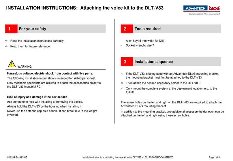 Advantech-DLoG DLT-V83 Series installation instructions Advantech-DLoG DLT-V83 Series installation instructions