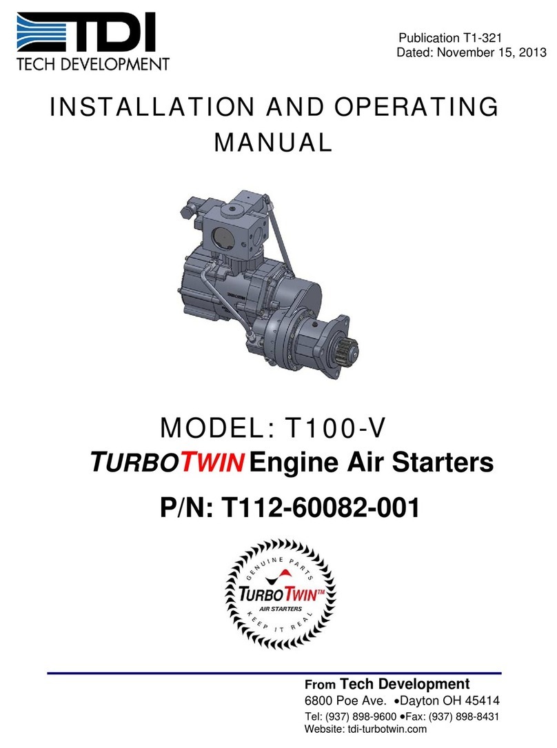 TDI T100-V Installation and operating manual