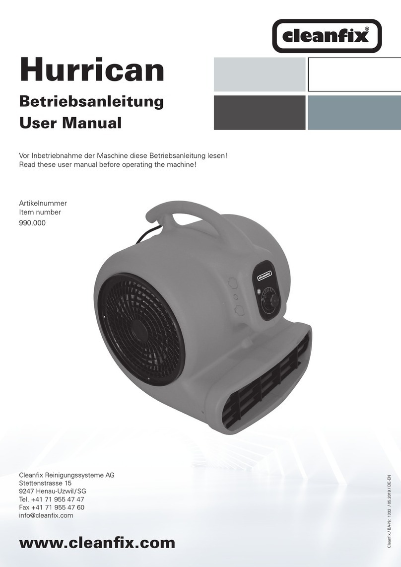 Cleanfix Hurrican User manual