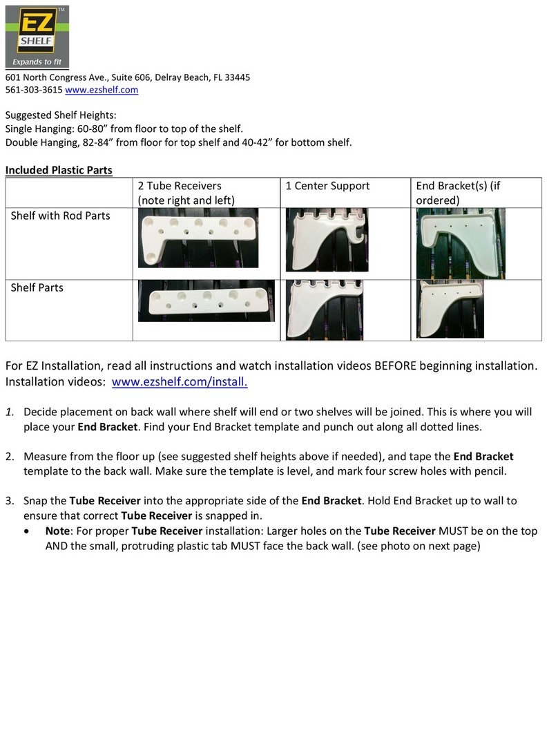 EZ Shelf Suggested Shelf manual