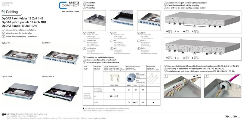 Metz Connect OpDAT Series Mounting Note