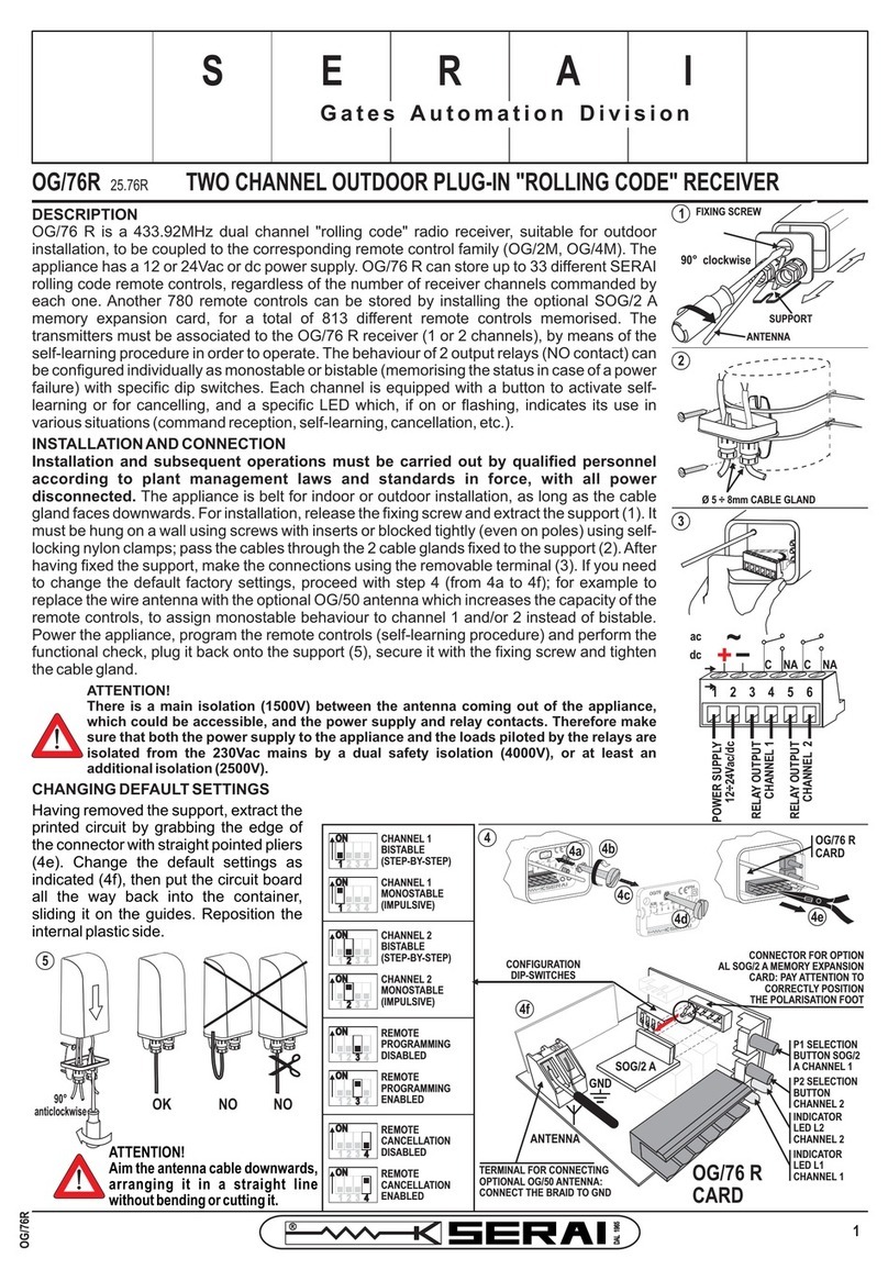 Serai OG/76R quick start guide