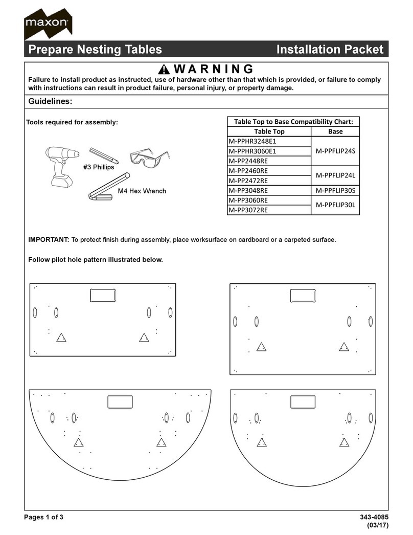 Maxon Nesting Table Installation Packet