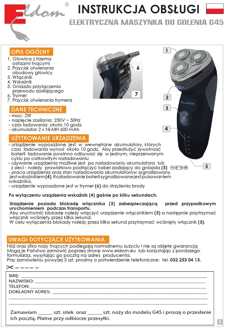 Eldom G45 User manual