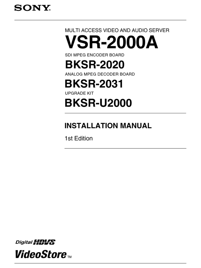 Sony VSR-2000A User manual Sony VSR-2000A User manual