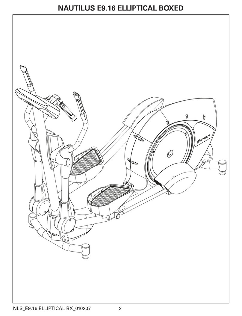Nautilus BE STRONG E916 User manual Nautilus BE STRONG E916 User manual