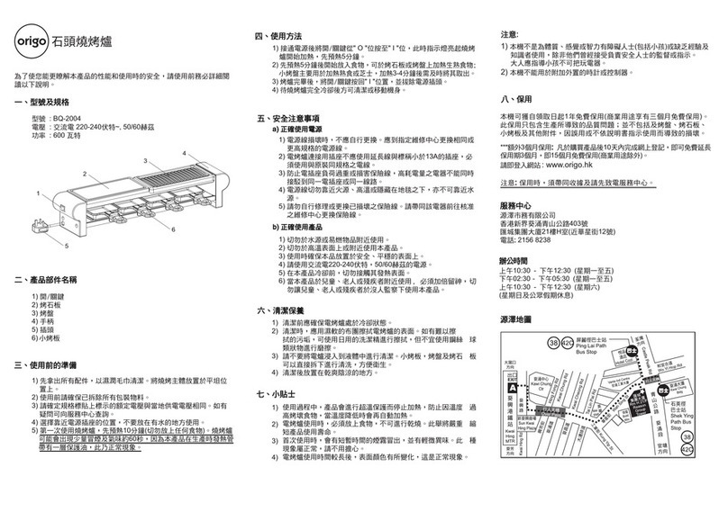 ORIGO BQ-2004 User manual