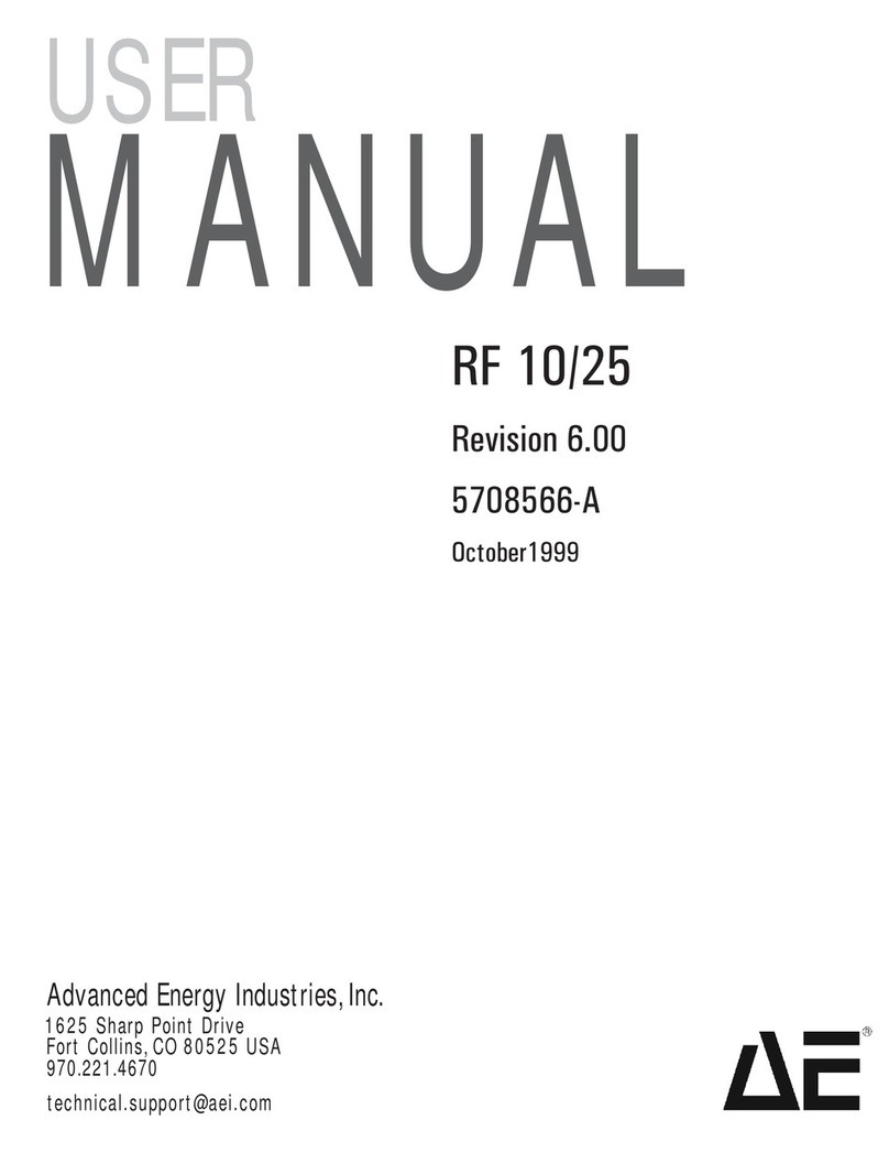 Advanced Energy Industries RF Power Products RF Series user manual