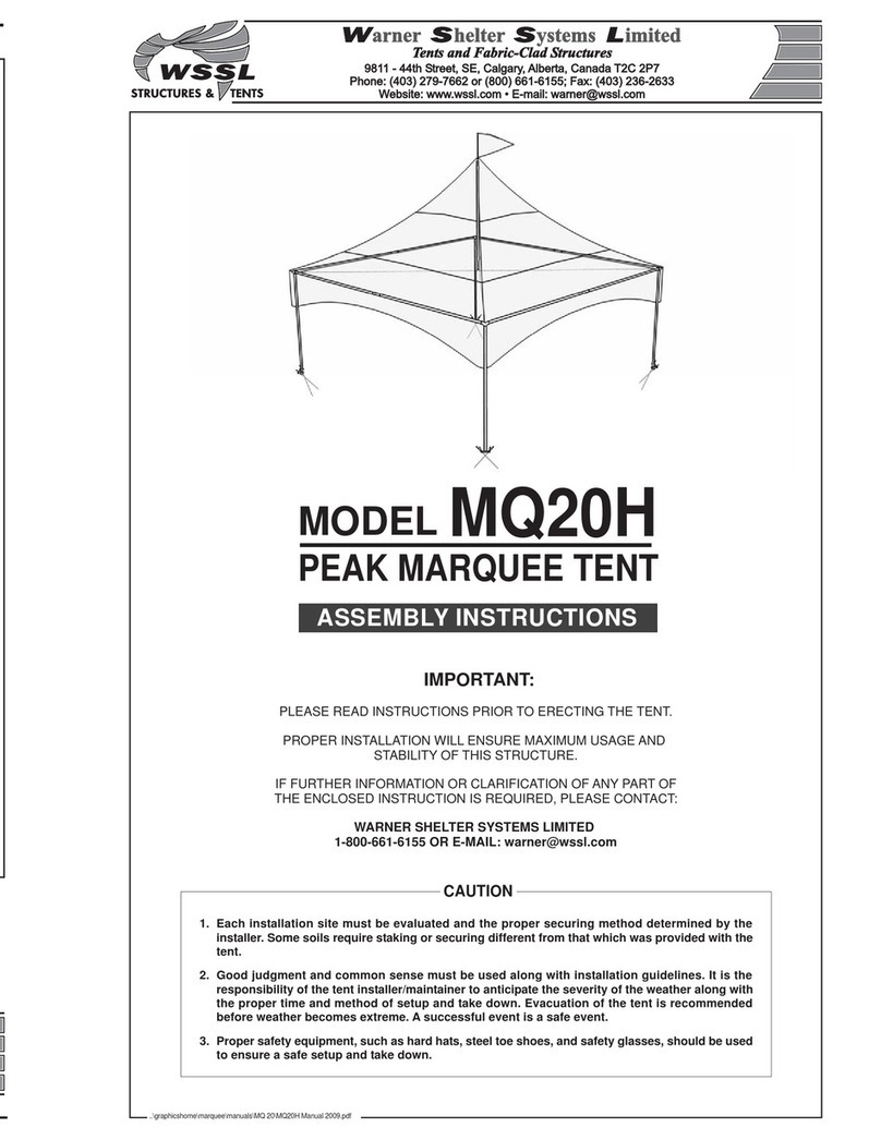 Warner Shelter Systems Limited MQ20H Assembly instructions