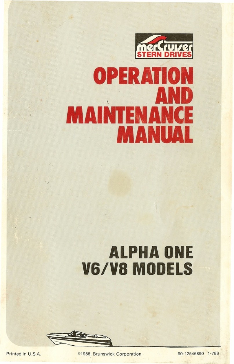 MerCruiser Alpha One V6 Operation and maintenance manual