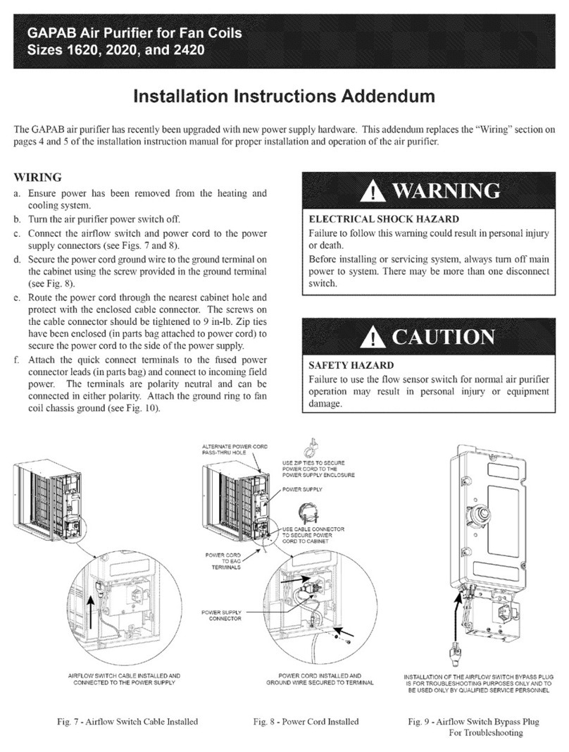 Carrier GAPAB Series Installation instructions addendum