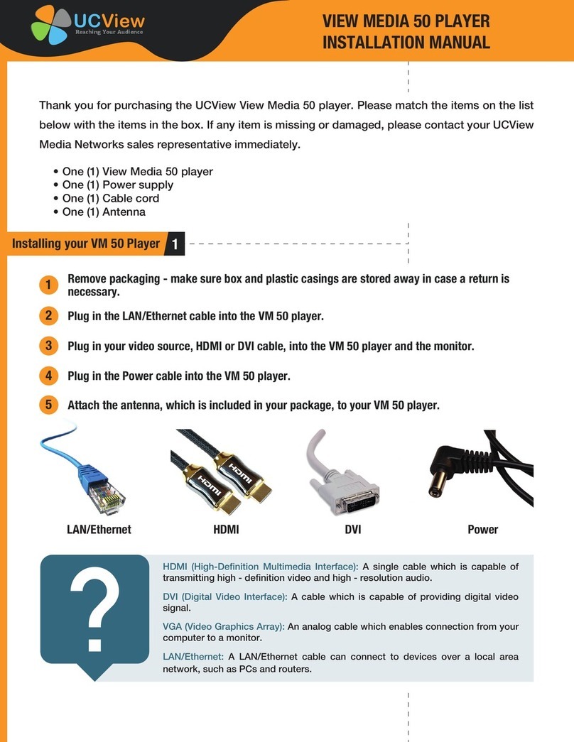 UCView View Media 50 installation manual
