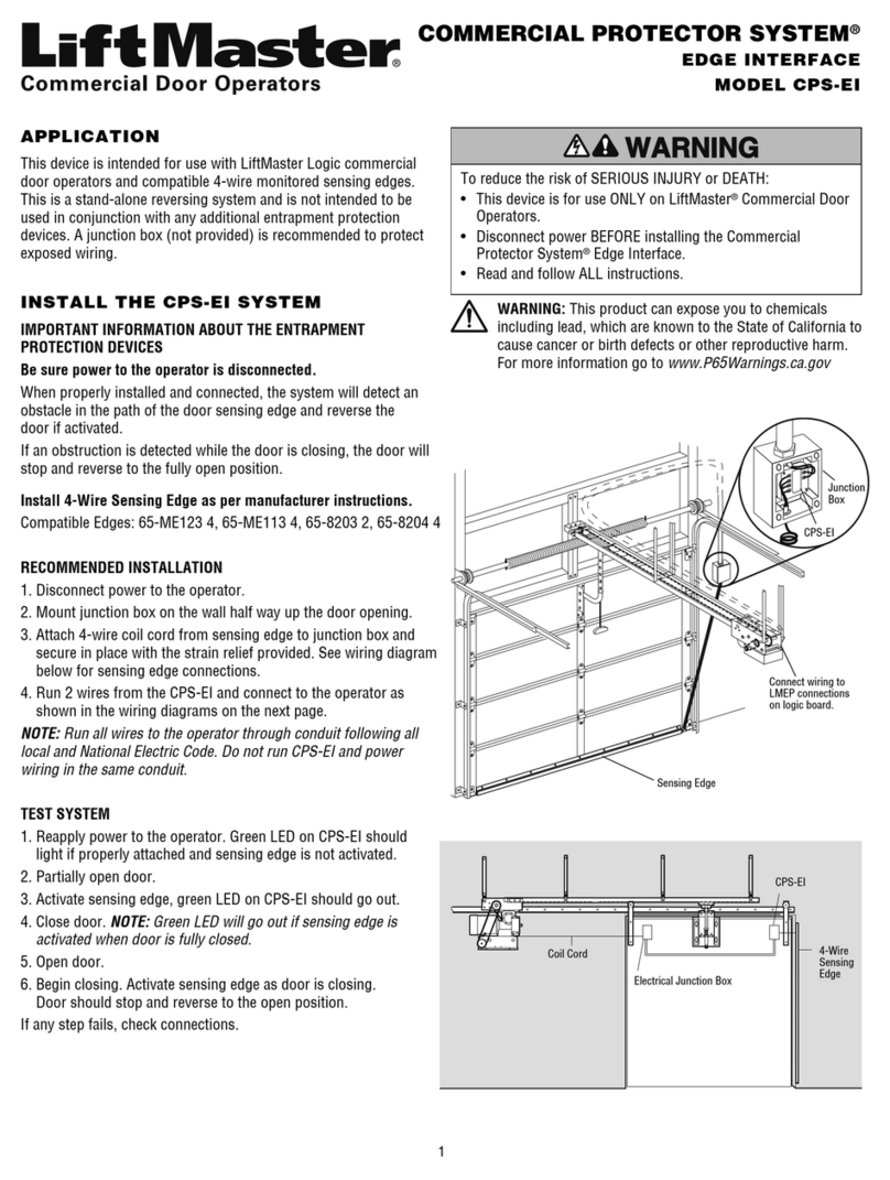 Chamberlain COMMERCIAL PROTECTOR SYSTEM CPS-EI User manual