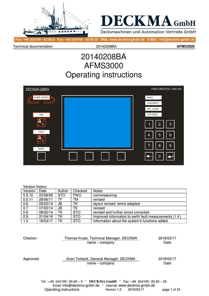 Deckma AFMS3000 operating instructions